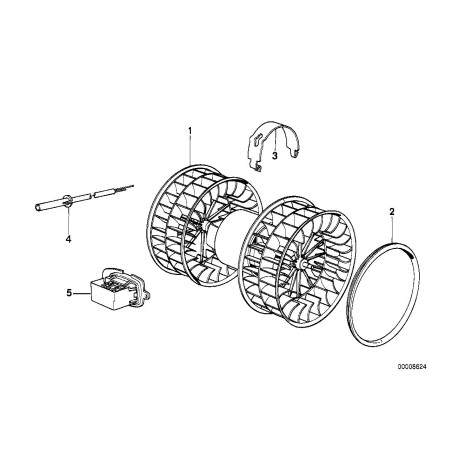 Moteur de soufflante - Pièce d'origine BMW 64118390935