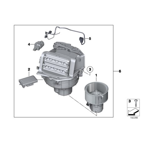 Moteur de soufflante - Pièce d'origine BMW 64119242607