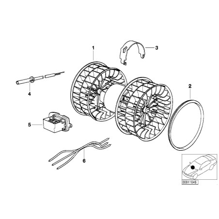 Résistance du moteur de soufflante - Pièce d'origine BMW 64118391699