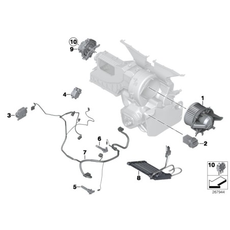 Résistance du moteur de soufflante - Pièce d'origine BMW 64119240713