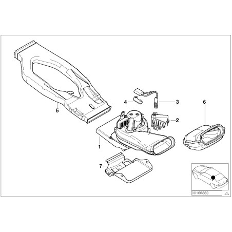 Résistance du moteur de soufflante arrière - Pièce d'origine BMW 64118369561