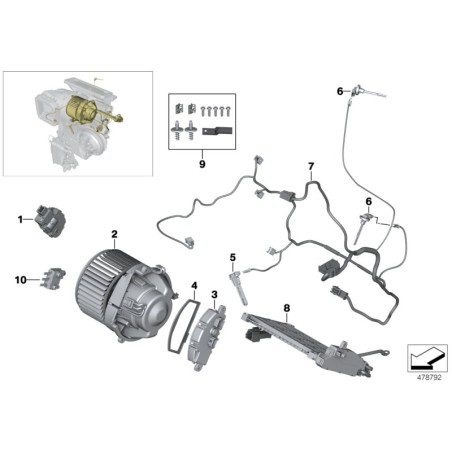 Capteur de température du moteur de soufflante - Pièce d'origine BMW 64116930015