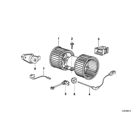 Résistance du souffleur - Pièce d'origine BMW 64118391705