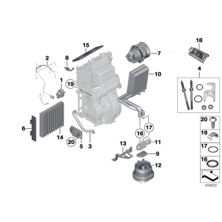 Résistance du moteur soufflant - Pièce d'origine BMW 64119355981