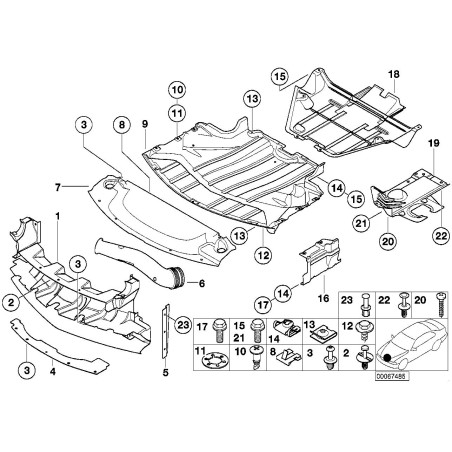 Écrou de carrosserie - Pièce d'origine BMW 51718176503