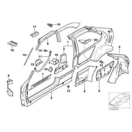 Bouchon de carrosserie - Pièce d'origine BMW 51718151431