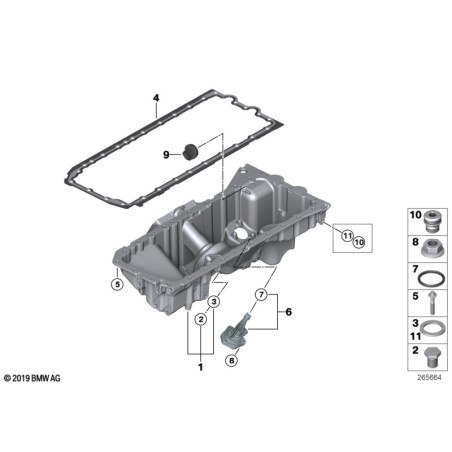 Ensemble de boulons - Pièce d'origine BMW 11132210959
