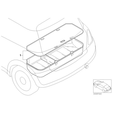 Coffre Union Jack - Pièce d'origine BMW 51470415025
