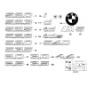 Emblème de coffre 540 - Pièce d'origine BMW 51148148824 Emblème de coffre 540 - Pièce d'origine BMW 51148148824