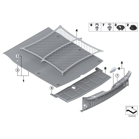 Filet de coffre à bagages - Pièce d'origine BMW 51477248530