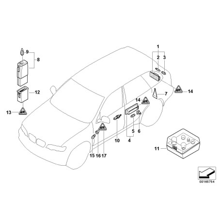 Ampoule de lampe d'éclairage intérieur de la zone de chargement du coffre - Pièce d'origine BMW 63316962044 Ampoule de lampe d'éclairage intérieur de la zone de chargement du coffre - Pièce d'origine BMW 63316962044