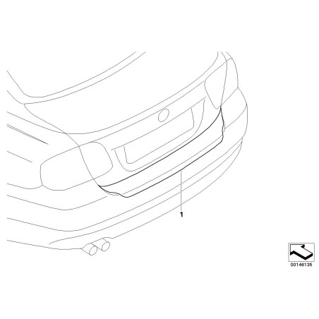Protège-bord de chargement de coffre transparent - Pièce d'origine BMW 51140403332