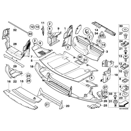 Cache de protection inférieur du moteur côté droit - Pièce d'origine BMW 51758040119 Cache de protection inférieur du moteur côté droit - Pièce d'origine BMW 51758040119