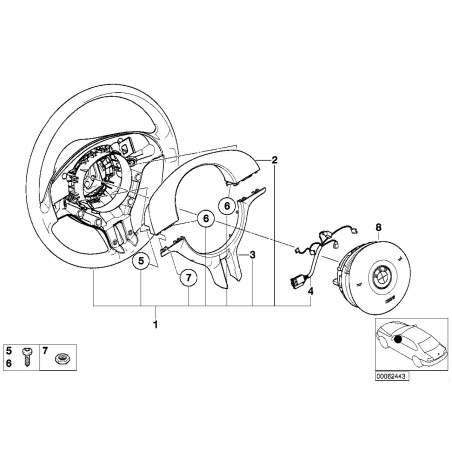 Volant M sans fond - Garniture supérieure - Pièce d'origine BMW 61318383366