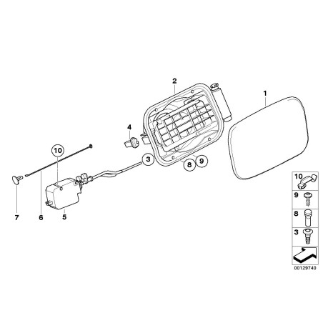Manchon de câble Bowden - Pièce d'origine BMW 51257026135