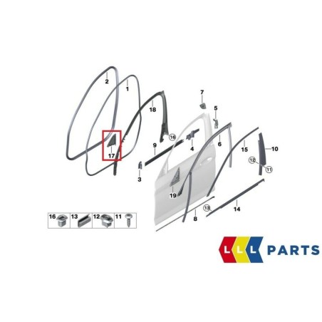 Grille de couverture du tweeter Bowers&Wilkins côté droit O/S - Pièce d'origine BMW 65136807486