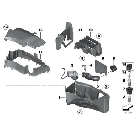 Ventilateur de boîte - Pièce d'origine BMW 12901438023