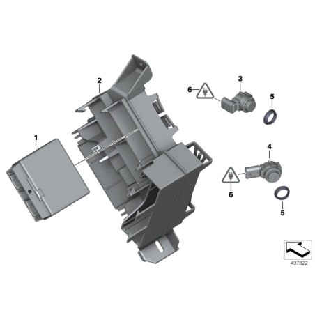 Support pour module - Pièce d'origine BMW 66336854515