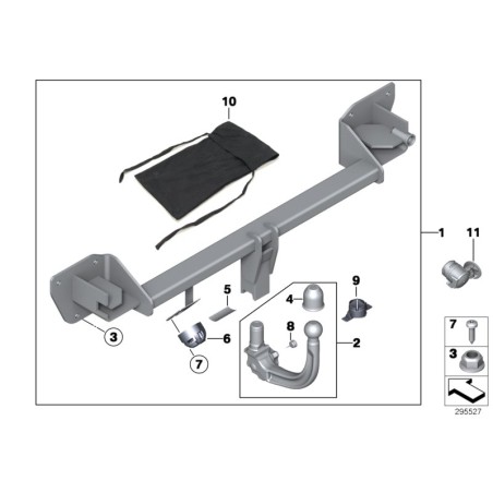 Support - Pièce d'origine BMW 61131382153