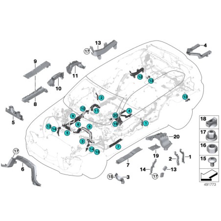 Support - Pièce d'origine BMW 61139144189