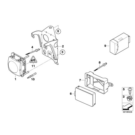 Support - Pièce d'origine BMW 66316777310