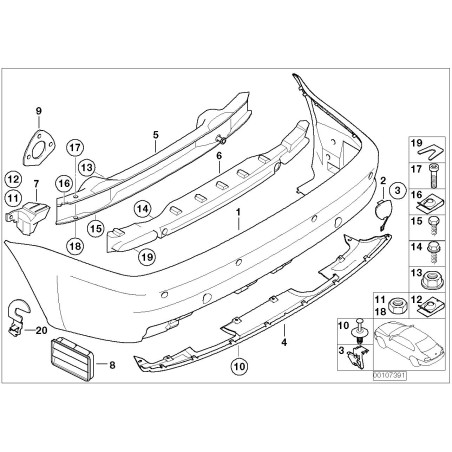 Support gauche - Pièce d'origine BMW 51127896161