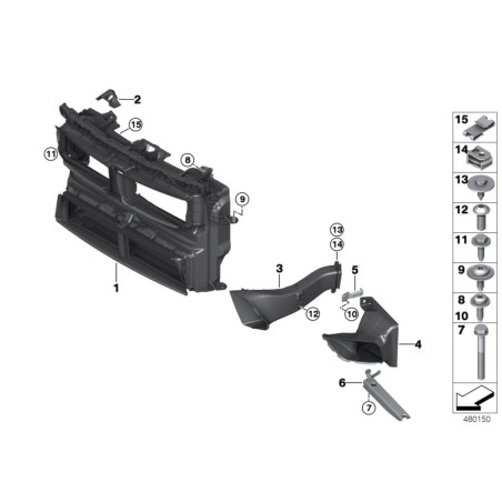 Conduit d'air de frein gauche - Pièce d'origine BMW 51747342491