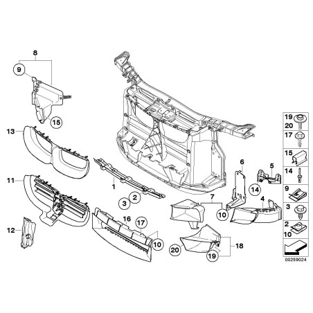 Conduit d'air de frein gauche - Pièce d'origine BMW 51748046299 Conduit d'air de frein gauche - Pièce d'origine BMW 51748046299