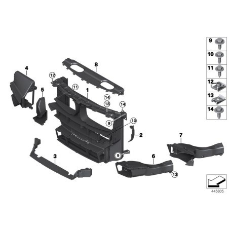 Conduit d'air de frein gauche - Pièce d'origine BMW 51748059855