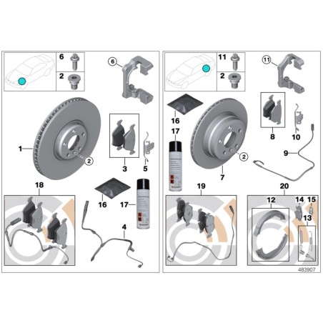 Disque de frein (330 X 24 mm) - Pièce d'origine BMW 34116854999