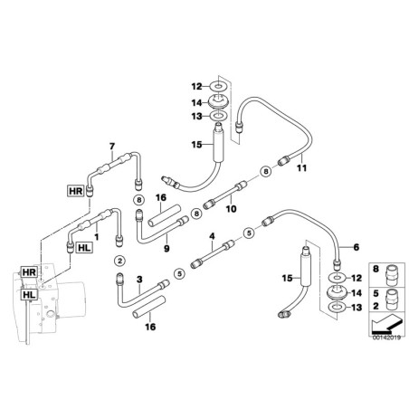 Tuyau de frein - Pièce d'origine BMW 34321159890