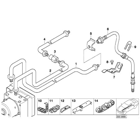 Tuyau de frein - Pièce d'origine BMW 34326766825