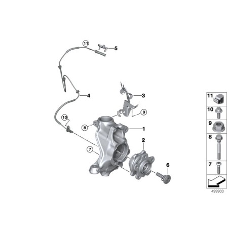 Support de ligne de frein - Pièce d'origine BMW 34326855500