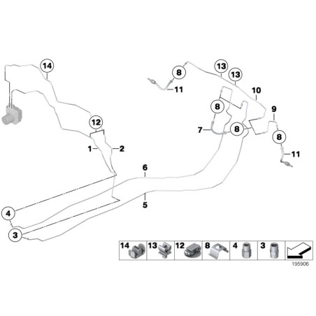 Ligne de frein - Pièce d'origine BMW 34326853523