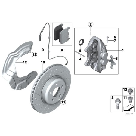 Jeu de plaquettes de frein - Pièce d'origine BMW 34116878882