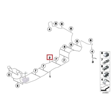 Tuyau de frein Unité hydraulique DSC - Pièce d'origine BMW 34326865581