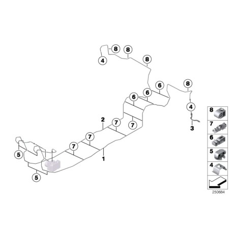 Tuyau de frein Unité hydraulique DSC - Pièce d'origine BMW 34326865581