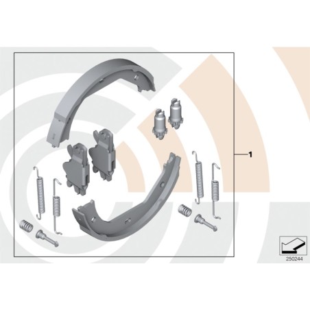 Kit de réparation de garniture de frein - Pièce d'origine BMW 34212213311