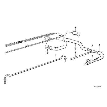 Tuyau de reniflard - Pièce d'origine BMW 11151708801