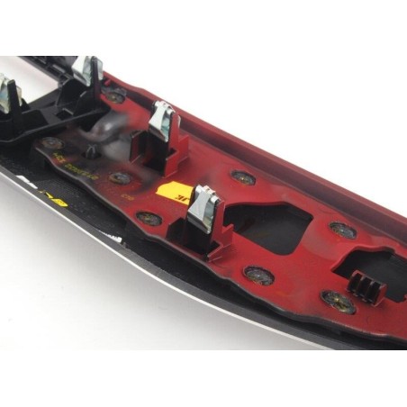 Garniture de tableau de bord droite en aluminium brossé/rouge corail - Pièce d'origine BMW 51459231221
