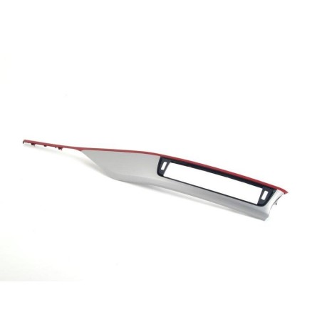Garniture de tableau de bord droite en aluminium brossé/rouge corail - Pièce d'origine BMW 51459231221