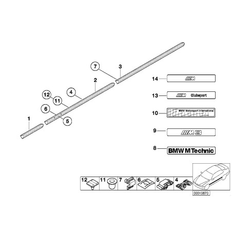 Bande tampon - Pièce d'origine BMW 51132250072