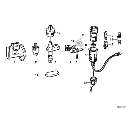 Ampoule/1,2w - Pièce d'origine BMW 63311382547