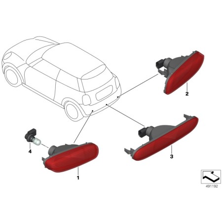 Ampoule 16 Watt à un seul élément - Pièce d'origine BMW 63217160935