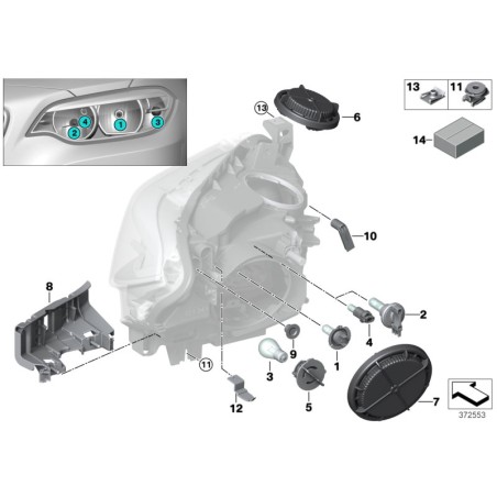 Ampoule - Pièce d'origine BMW 63217160795