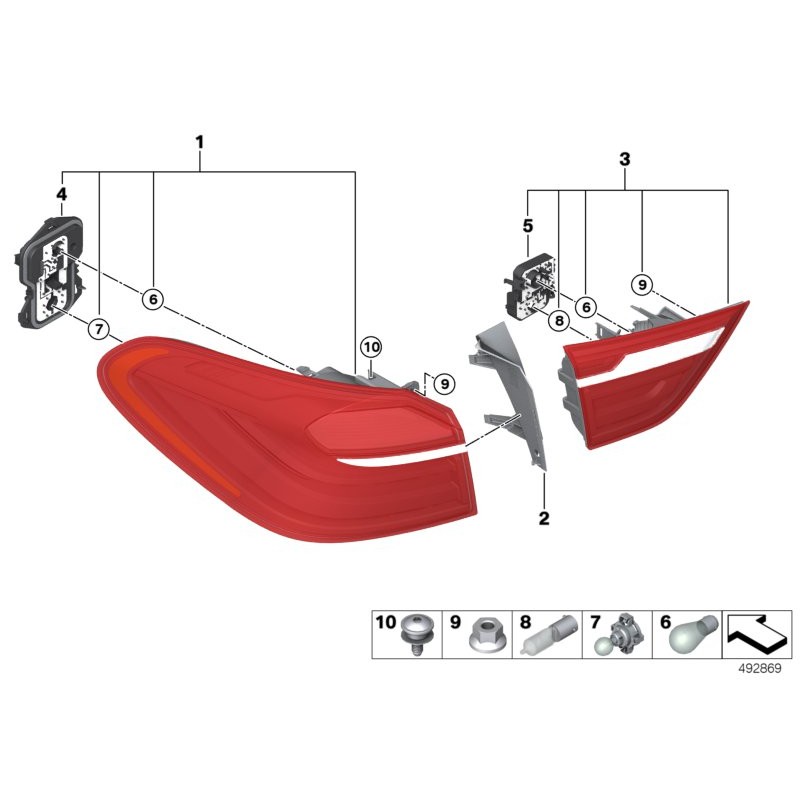 Ampoule avec douille - Pièce d'origine BMW 63217954459