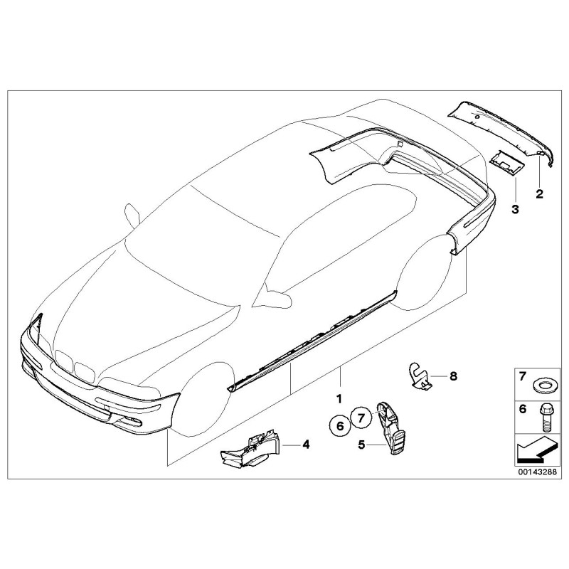 Support de pare-chocs droit - Pièce d'origine BMW 51127000362