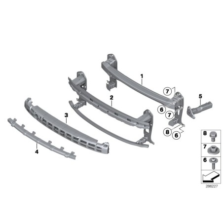 Support de pare-chocs avant - Pièce d'origine BMW 51117147914