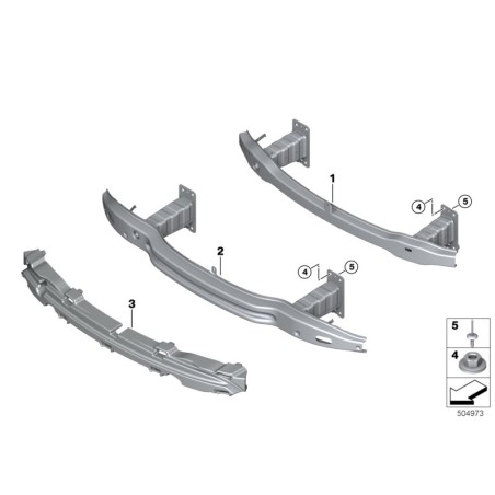 Support de pare-chocs - Pièce d'origine BMW 51112990188 Support de pare-chocs - Pièce d'origine BMW 51112990188