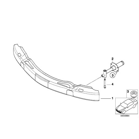 Support de pare-chocs - Pièce d'origine BMW 51118397511